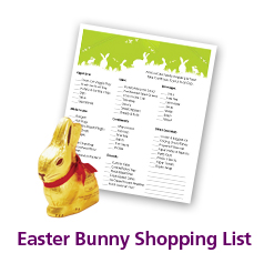 Easter Bunny Shopping List